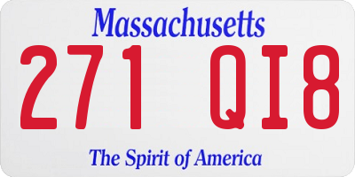 MA license plate 271QI8