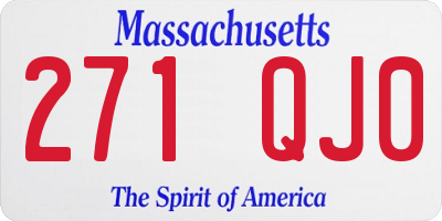 MA license plate 271QJ0