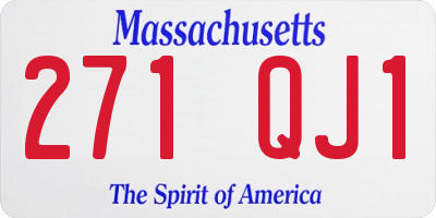 MA license plate 271QJ1