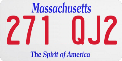 MA license plate 271QJ2