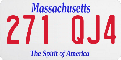 MA license plate 271QJ4