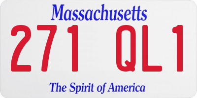 MA license plate 271QL1
