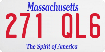 MA license plate 271QL6