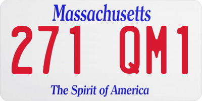 MA license plate 271QM1