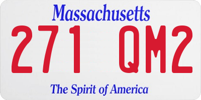 MA license plate 271QM2