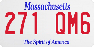 MA license plate 271QM6