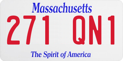 MA license plate 271QN1