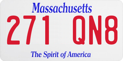MA license plate 271QN8