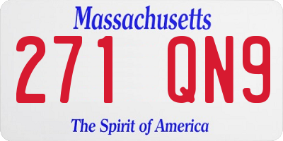 MA license plate 271QN9