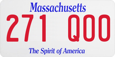 MA license plate 271QO0