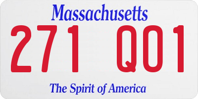 MA license plate 271QO1
