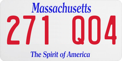 MA license plate 271QO4
