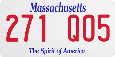MA license plate 271QO5