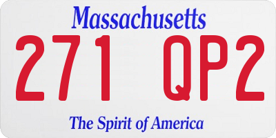 MA license plate 271QP2