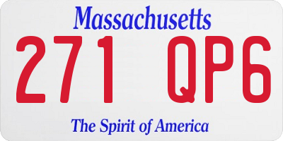 MA license plate 271QP6