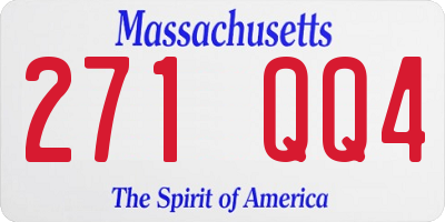 MA license plate 271QQ4
