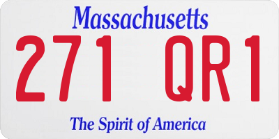 MA license plate 271QR1