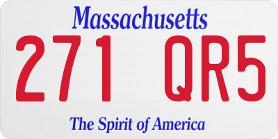 MA license plate 271QR5