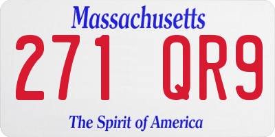 MA license plate 271QR9