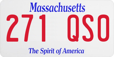 MA license plate 271QS0