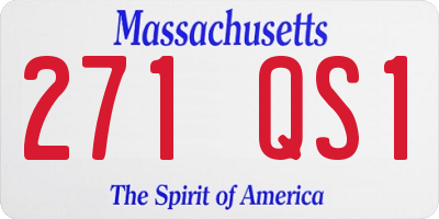 MA license plate 271QS1