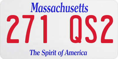 MA license plate 271QS2