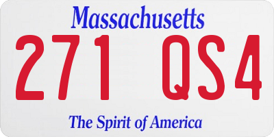 MA license plate 271QS4