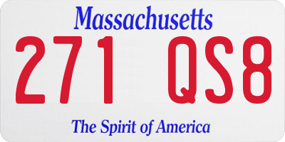 MA license plate 271QS8