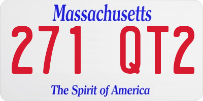 MA license plate 271QT2