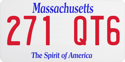 MA license plate 271QT6