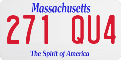 MA license plate 271QU4