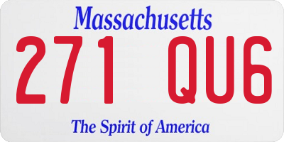 MA license plate 271QU6