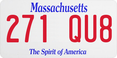 MA license plate 271QU8
