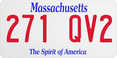 MA license plate 271QV2