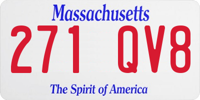 MA license plate 271QV8