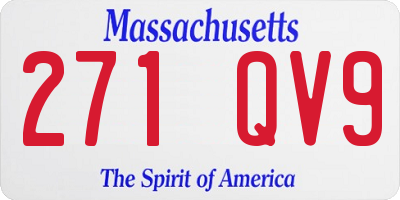MA license plate 271QV9
