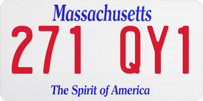MA license plate 271QY1