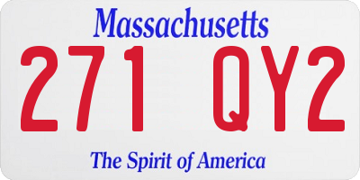 MA license plate 271QY2