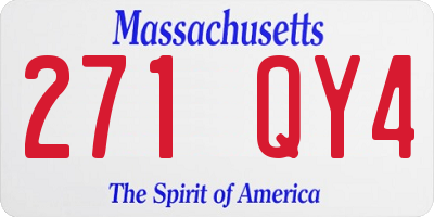 MA license plate 271QY4