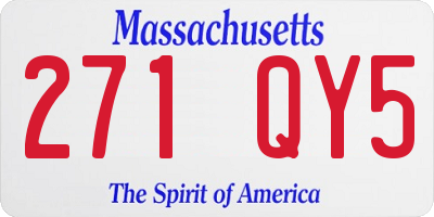MA license plate 271QY5