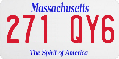 MA license plate 271QY6