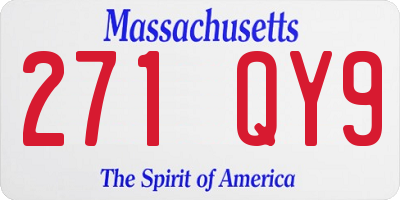 MA license plate 271QY9