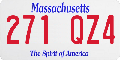 MA license plate 271QZ4