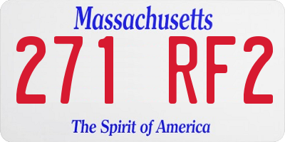 MA license plate 271RF2
