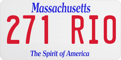 MA license plate 271RI0