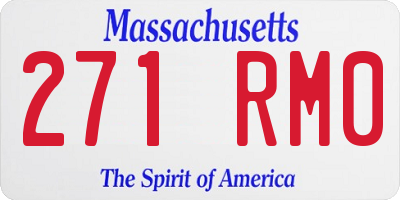 MA license plate 271RM0