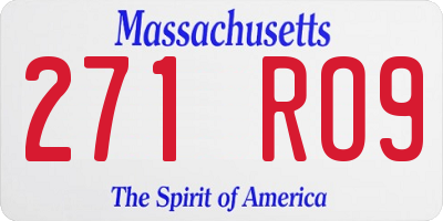 MA license plate 271RO9