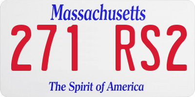 MA license plate 271RS2