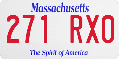 MA license plate 271RX0