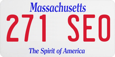 MA license plate 271SE0
